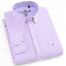 Load image into Gallery viewer, Men&#39;s Plaid Checked Oxford Button-down Shirt Chest