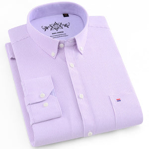Men's Plaid Checked Oxford Button-down Shirt Chest