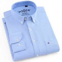 Load image into Gallery viewer, Men&#39;s Plaid Checked Oxford Button-down Shirt Chest