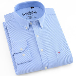 Men's Plaid Checked Oxford Button-down Shirt Chest