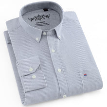 Load image into Gallery viewer, Men&#39;s Plaid Checked Oxford Button-down Shirt Chest
