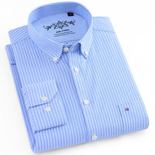 Load image into Gallery viewer, Men&#39;s Plaid Checked Oxford Button-down Shirt Chest