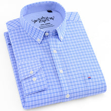 Load image into Gallery viewer, Men&#39;s Plaid Checked Oxford Button-down Shirt Chest