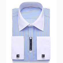Load image into Gallery viewer, Alimens &amp; Gentle Mens French Cuff Dress Shirt Men