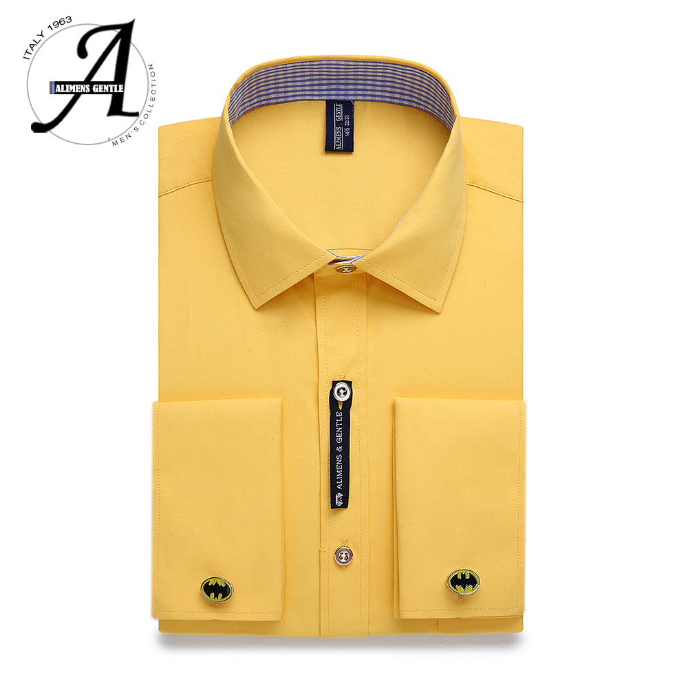 Alimens & Gentle Mens French Cuff Dress Shirt Men
