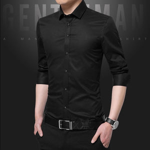 Legible Casual Social Formal shirt Men long Sleeve Shirt Business