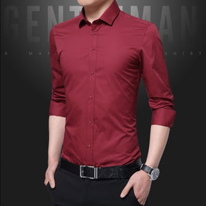 Legible Casual Social Formal shirt Men long Sleeve Shirt Business