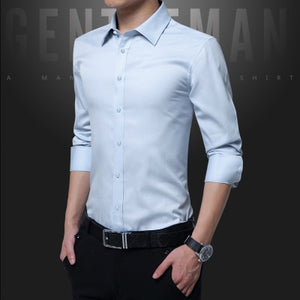 Legible Casual Social Formal shirt Men long Sleeve Shirt Business