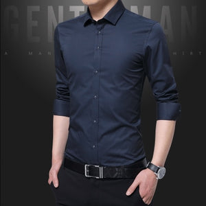 Legible Casual Social Formal shirt Men long Sleeve Shirt Business