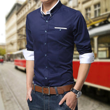 Load image into Gallery viewer, Legible Casual Social Formal shirt Men long Sleeve Shirt Business