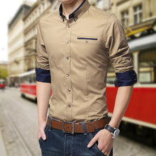 Load image into Gallery viewer, Legible Casual Social Formal shirt Men long Sleeve Shirt Business