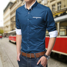 Load image into Gallery viewer, Legible Casual Social Formal shirt Men long Sleeve Shirt Business