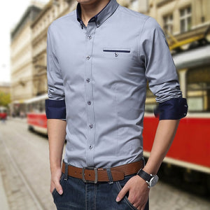 Legible Casual Social Formal shirt Men long Sleeve Shirt Business