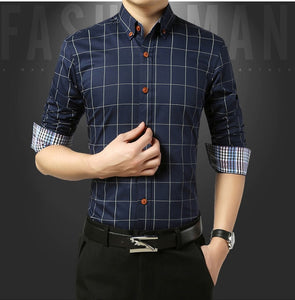 Legible Casual Social Formal shirt Men long Sleeve Shirt Business