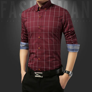 Legible Casual Social Formal shirt Men long Sleeve Shirt Business