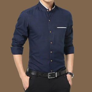 Legible Casual Social Formal shirt Men long Sleeve Shirt Business