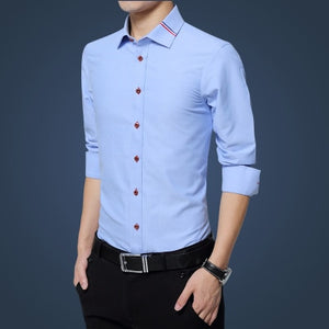 Legible Casual Social Formal shirt Men long Sleeve Shirt Business