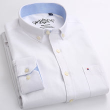 Load image into Gallery viewer, Men&#39;s Plaid Checked Oxford Button-down Shirt Chest