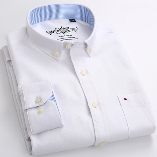 Men's Plaid Checked Oxford Button-down Shirt Chest