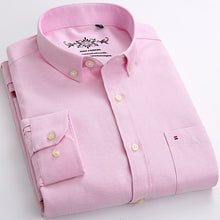 Load image into Gallery viewer, Men&#39;s Plaid Checked Oxford Button-down Shirt Chest