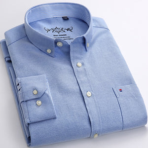 Men's Plaid Checked Oxford Button-down Shirt Chest