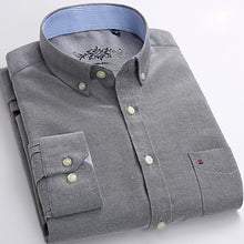 Load image into Gallery viewer, Men&#39;s Plaid Checked Oxford Button-down Shirt Chest