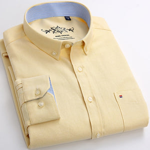 Men's Plaid Checked Oxford Button-down Shirt Chest