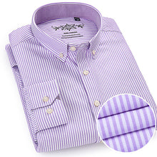 Load image into Gallery viewer, Men&#39;s Plaid Checked Oxford Button-down Shirt Chest