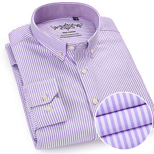 Men's Plaid Checked Oxford Button-down Shirt Chest