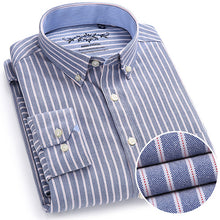 Load image into Gallery viewer, Men&#39;s Plaid Checked Oxford Button-down Shirt Chest