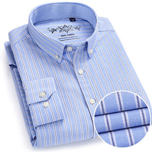 Load image into Gallery viewer, Men&#39;s Plaid Checked Oxford Button-down Shirt Chest