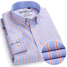 Load image into Gallery viewer, Men&#39;s Plaid Checked Oxford Button-down Shirt Chest