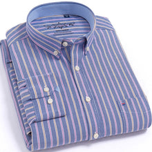 Load image into Gallery viewer, Men&#39;s Plaid Checked Oxford Button-down Shirt Chest