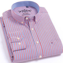 Load image into Gallery viewer, Men&#39;s Plaid Checked Oxford Button-down Shirt Chest