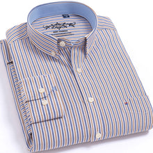 Load image into Gallery viewer, Men&#39;s Plaid Checked Oxford Button-down Shirt Chest